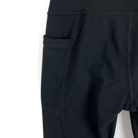 Athleta Leggings Ankle Zip Side Hip Pocket Small Solid Black - Picture 7 of 10